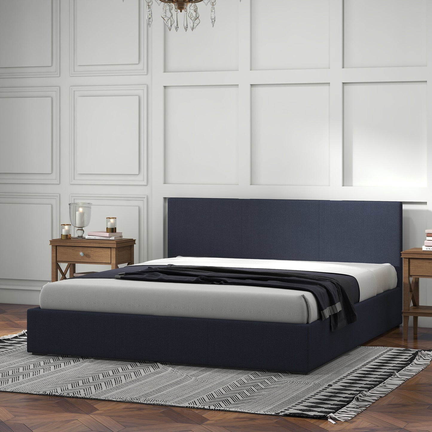 Milano Luxury Gas Lift Bed Frame – Single | Charcoal