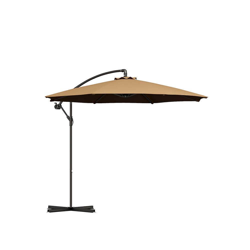 Milano Outdoor - Outdoor 3 Meter Hanging And Folding Umbrella - Latte