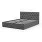 Milano Capri Luxury Gas Lift Bed Frame - King Single | Grey