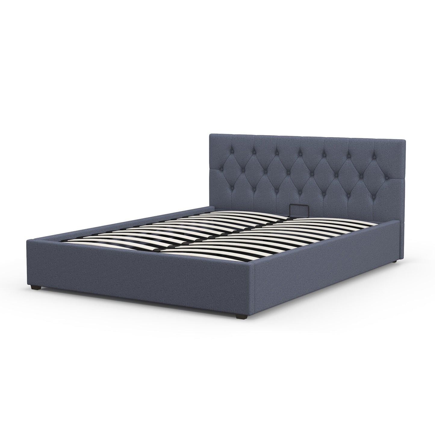 Milano Capri Luxury Gas Lift Bed Frame - King Single | Charcoal