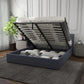 Milano Capri Luxury Gas Lift Bed Frame - King Single | Charcoal