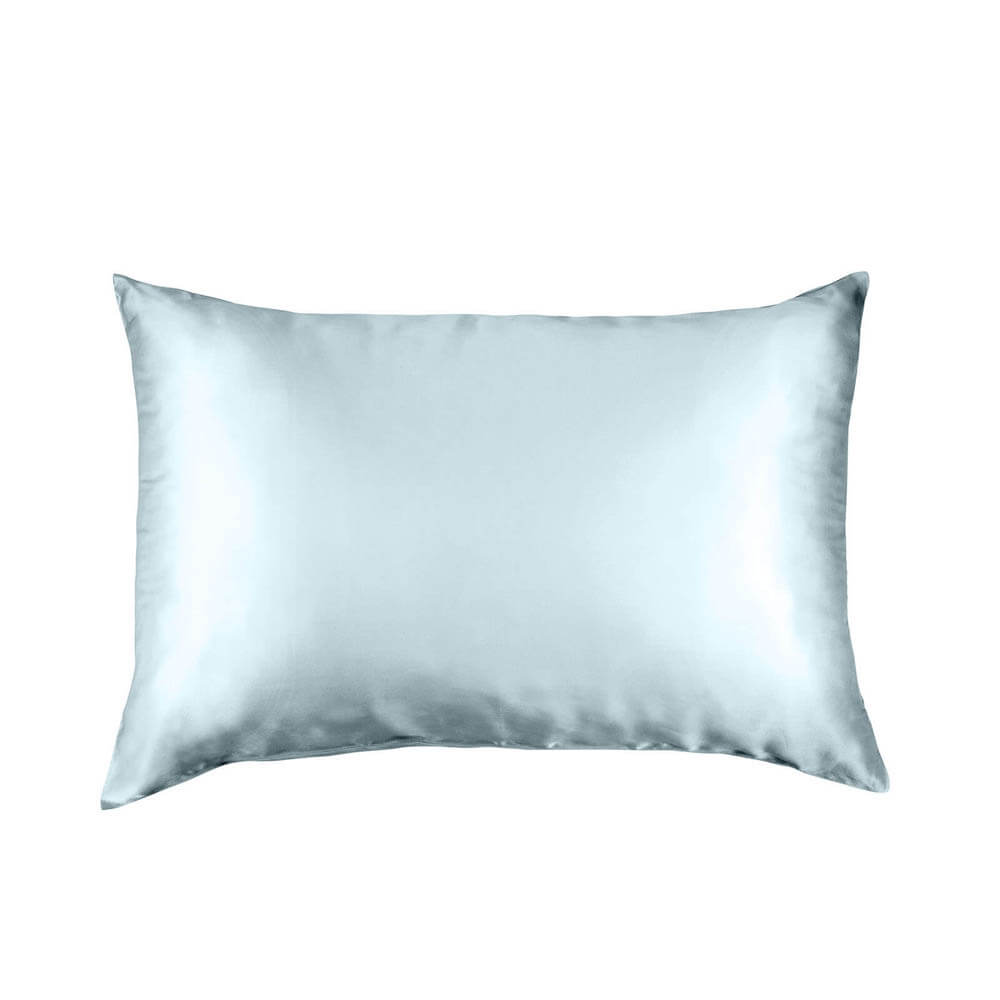 Pure Silk Pillow Case By Royal Comfort (Single Pack) - Soft Blue