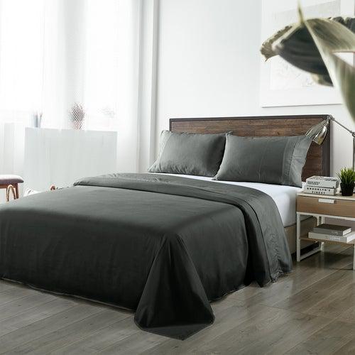 Royal Comfort Blended Bamboo Sheet King Set charcoal