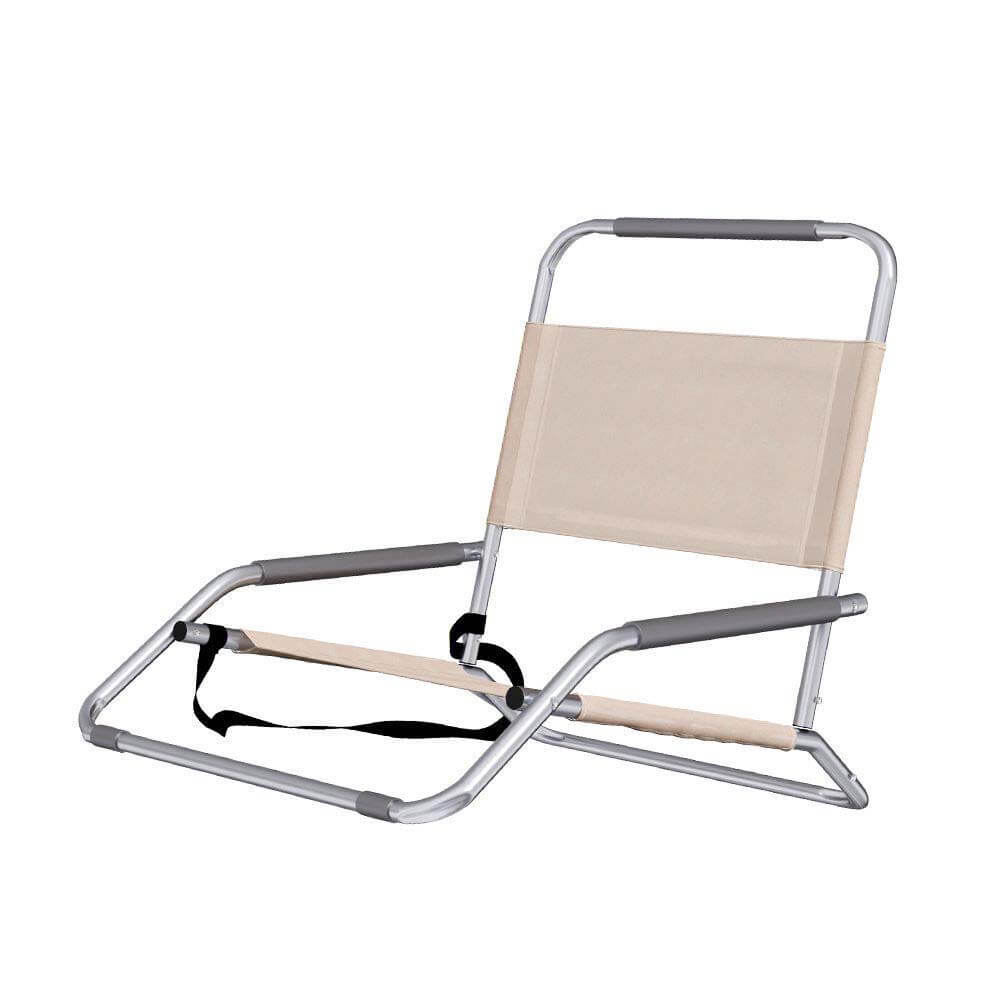 Havana Outdoors 2X Natural Folding Beach Chair