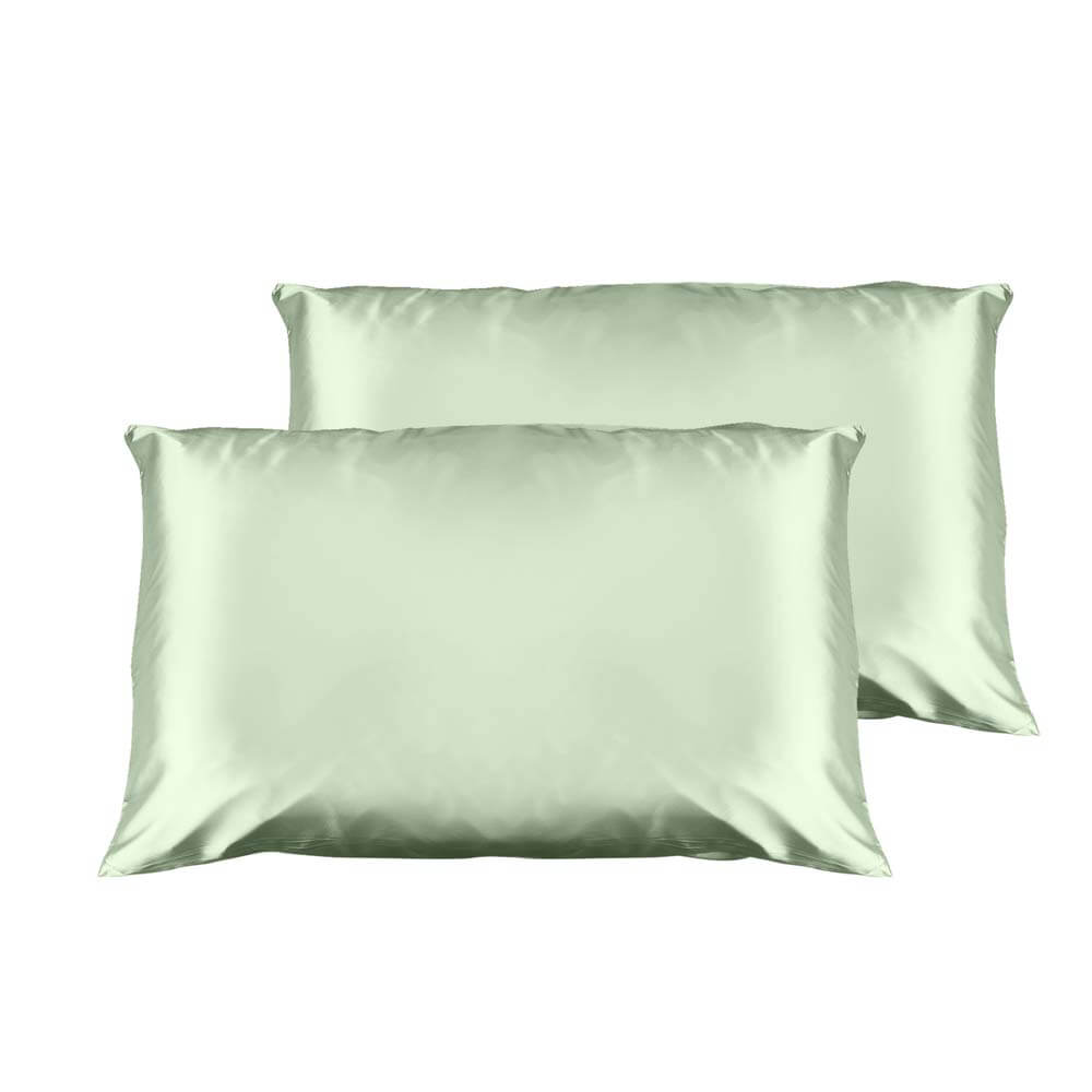 Casa Decor Luxury Satin Pillowcases Twin Pack - Sage