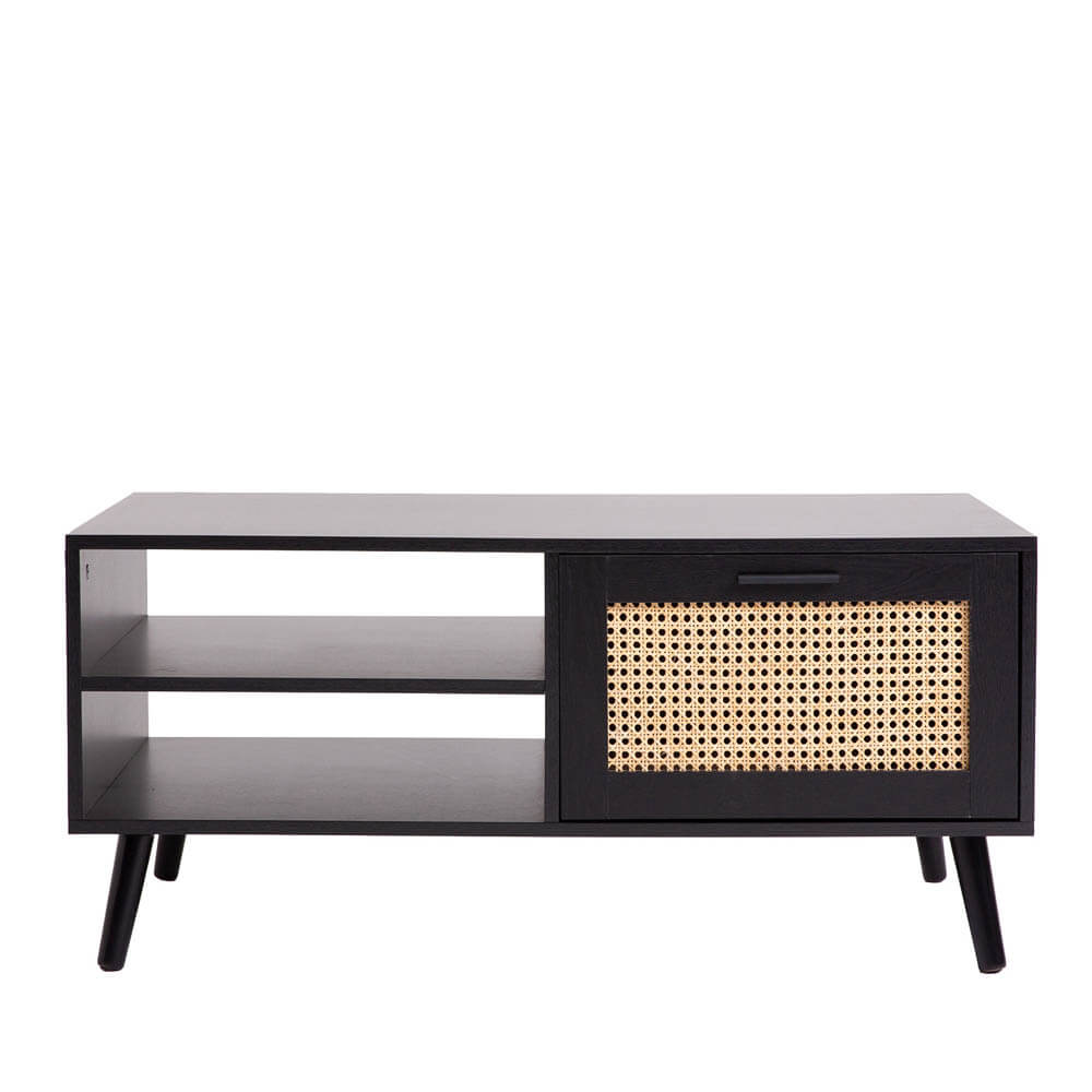 Casa Decor Tulum Rattan Coffee Table Black