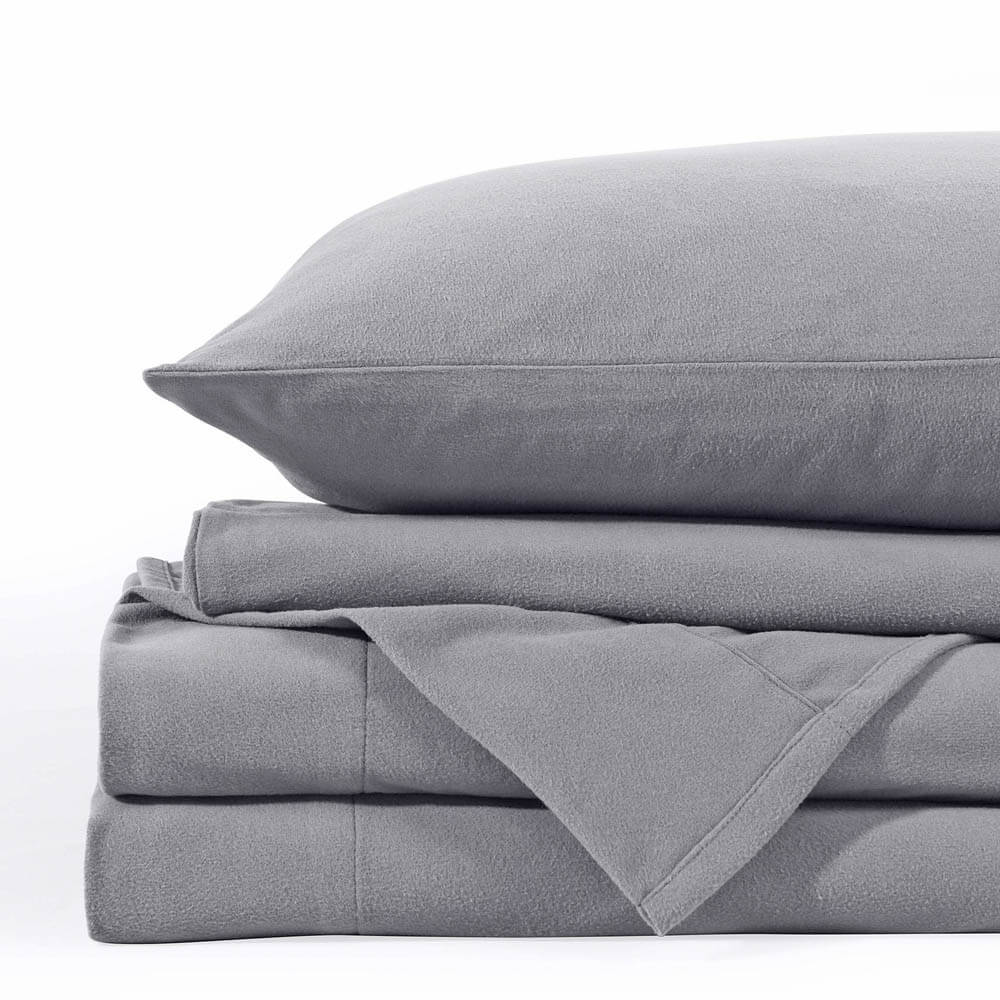 Royal Comfort Polar Fleece Flannel Sheet Set Single Grey