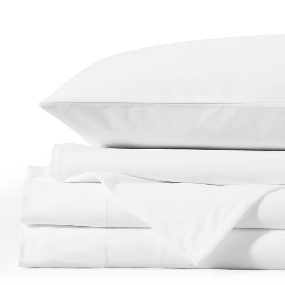 Royal Comfort Polar Fleece Flannel Sheet Set Double White