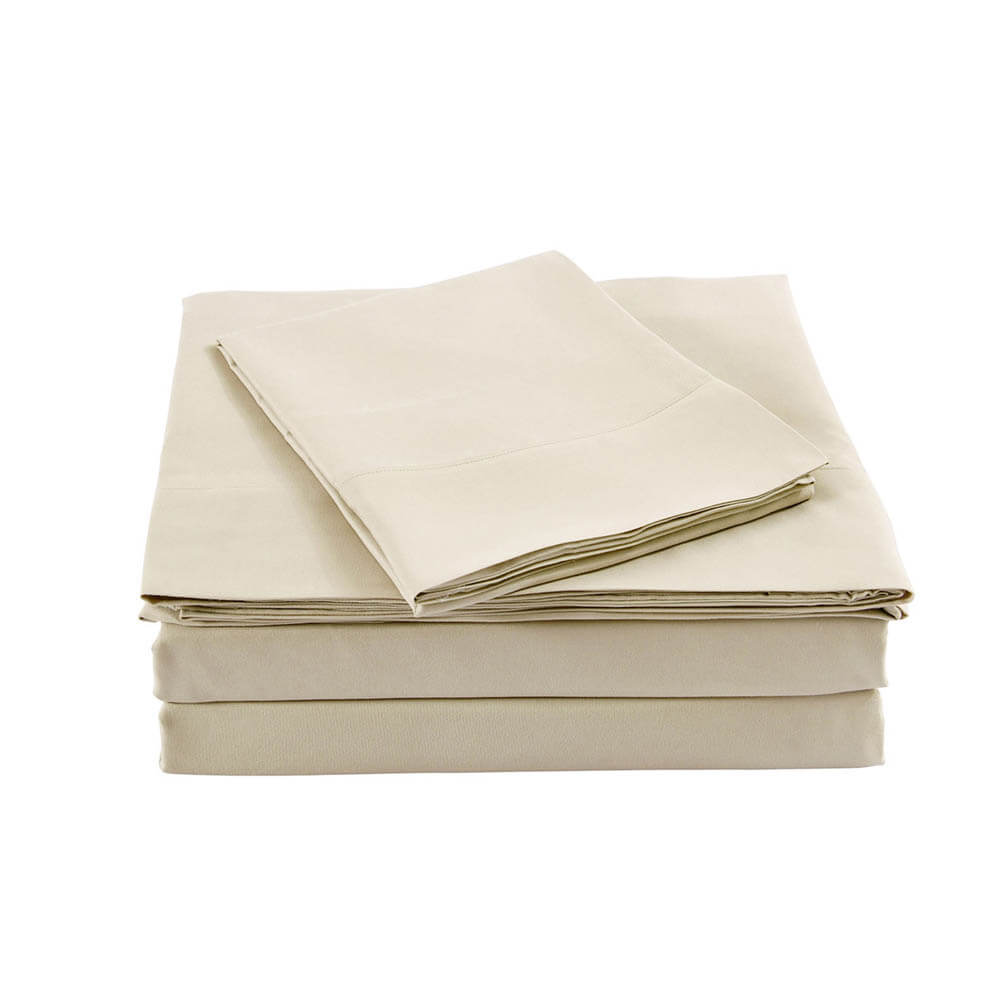 Royal Comfort Blended Bamboo Sheet Set Double Dark Ivory