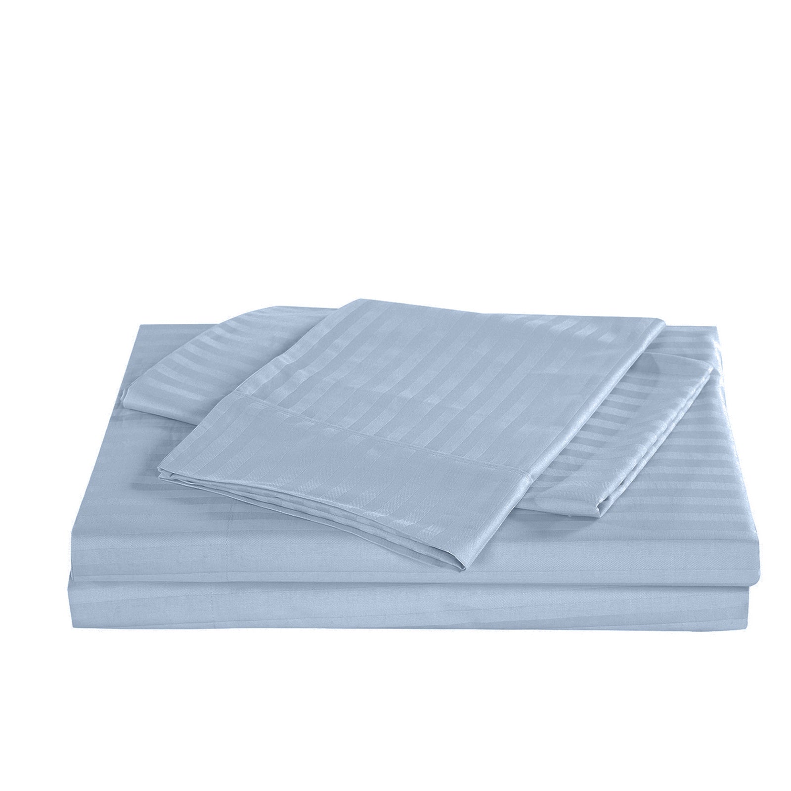 Kensington 1200TC Cotton Sheet Set In Stripe King Chambray