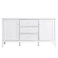 Zara Fluted 3 Drawer 2 Door Buffet White