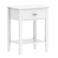 Harper 1 drawer side table - White