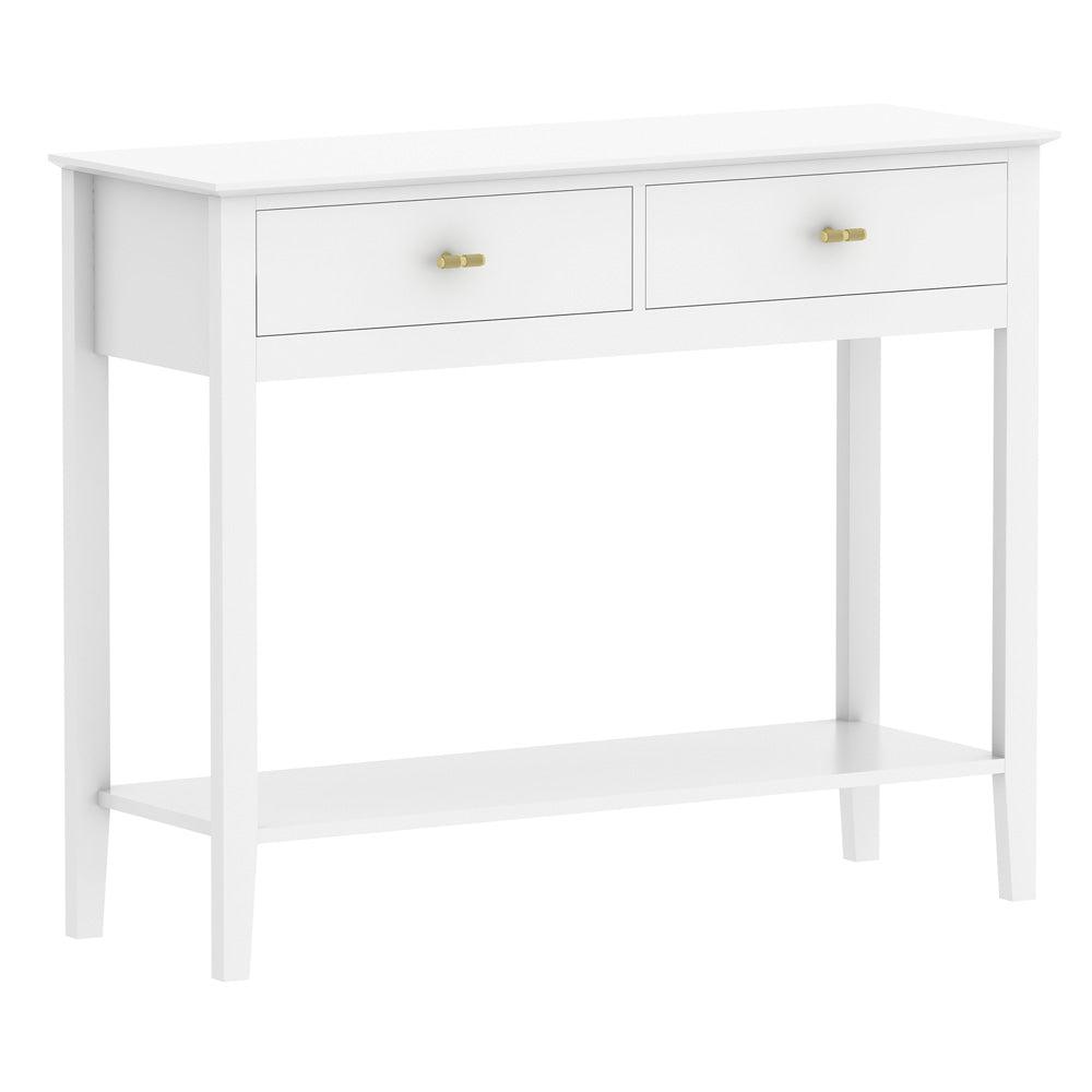 Harper 2 drawer console table - White