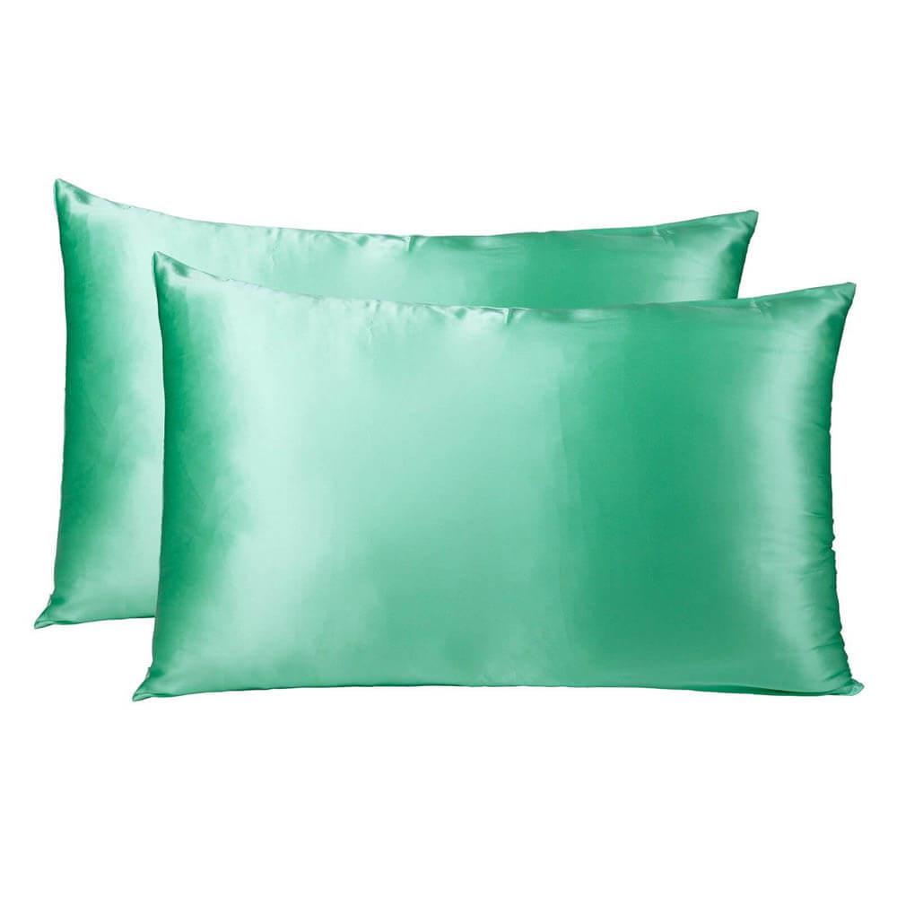 Mulberry Silk Pillow Case Twin Pack - Mint