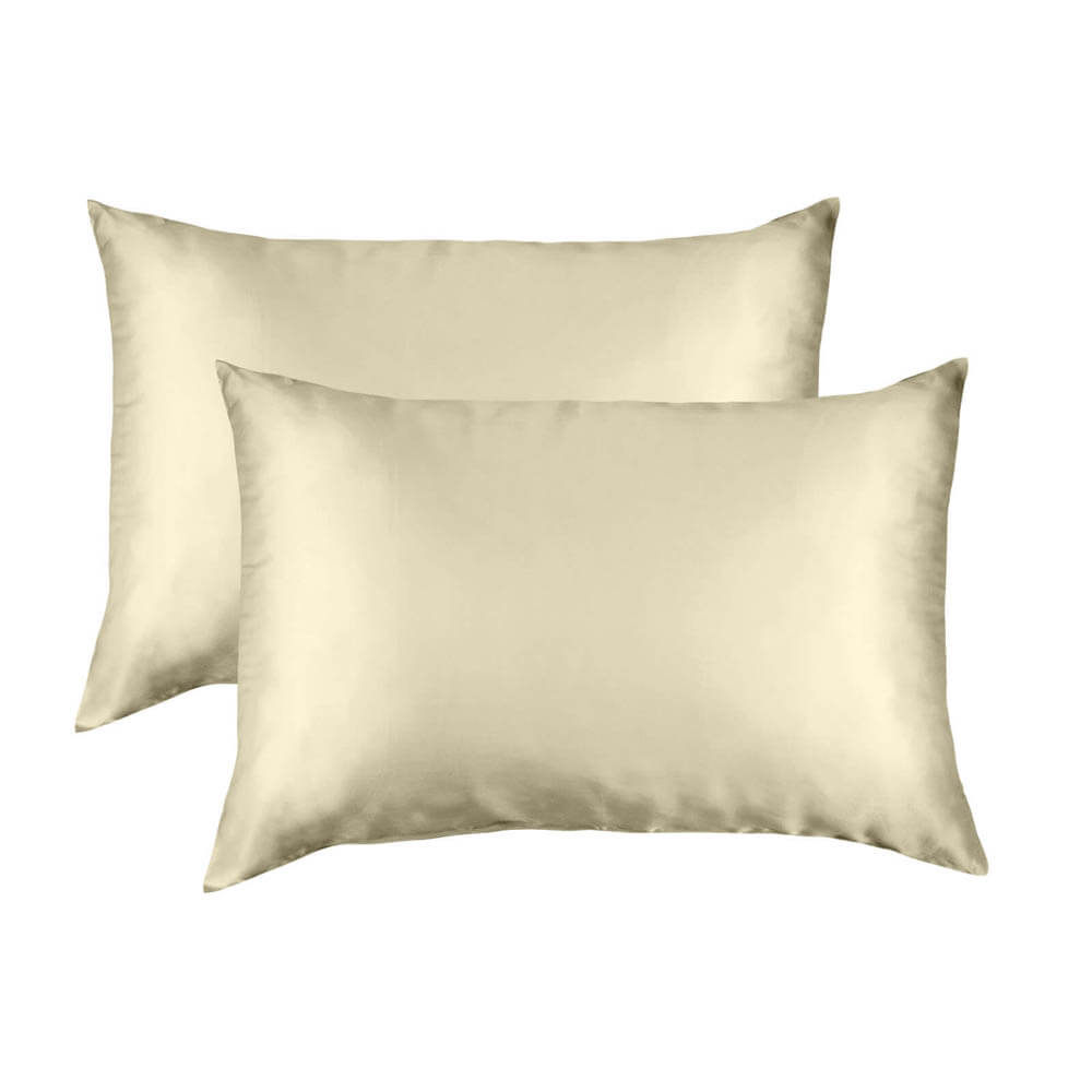 Mulberry Silk Pillow Case Twin Pack - Champagne