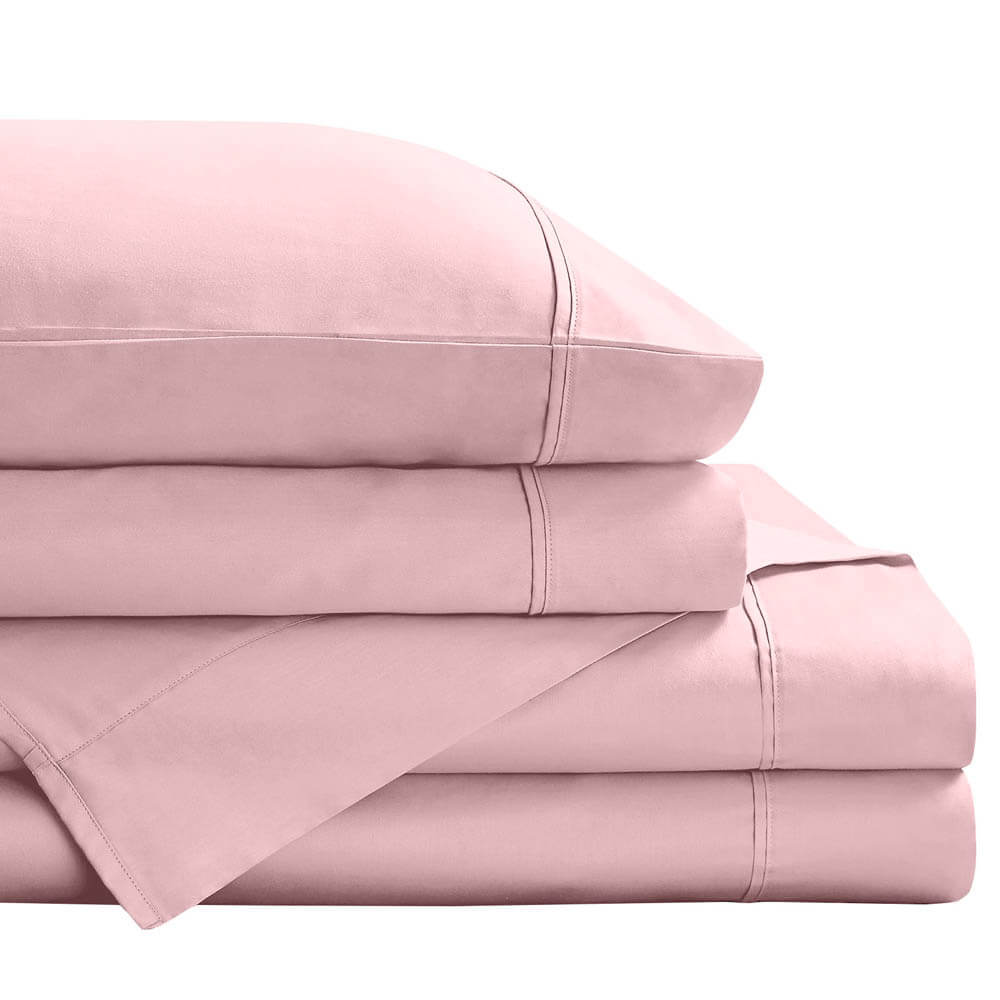 Royal Comfort Balmain 1000TC Bamboo Cotton Sheet Set King Blush