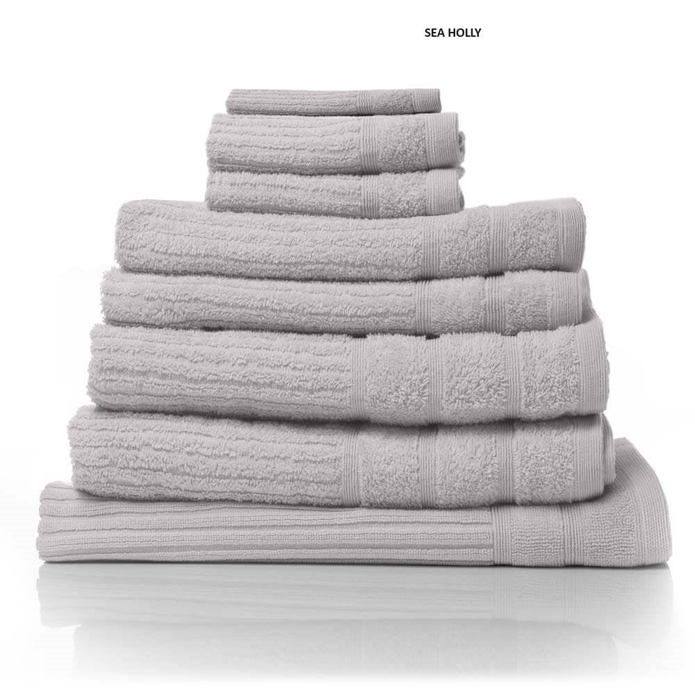 Royal Comfort Eden Egyptian Cotton 600 GSM 8 Piece Towel Pack Sea Holly