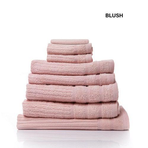 Royal Comfort Eden Egyptian Cotton 600 GSM 8 Piece Towel Pack Blush