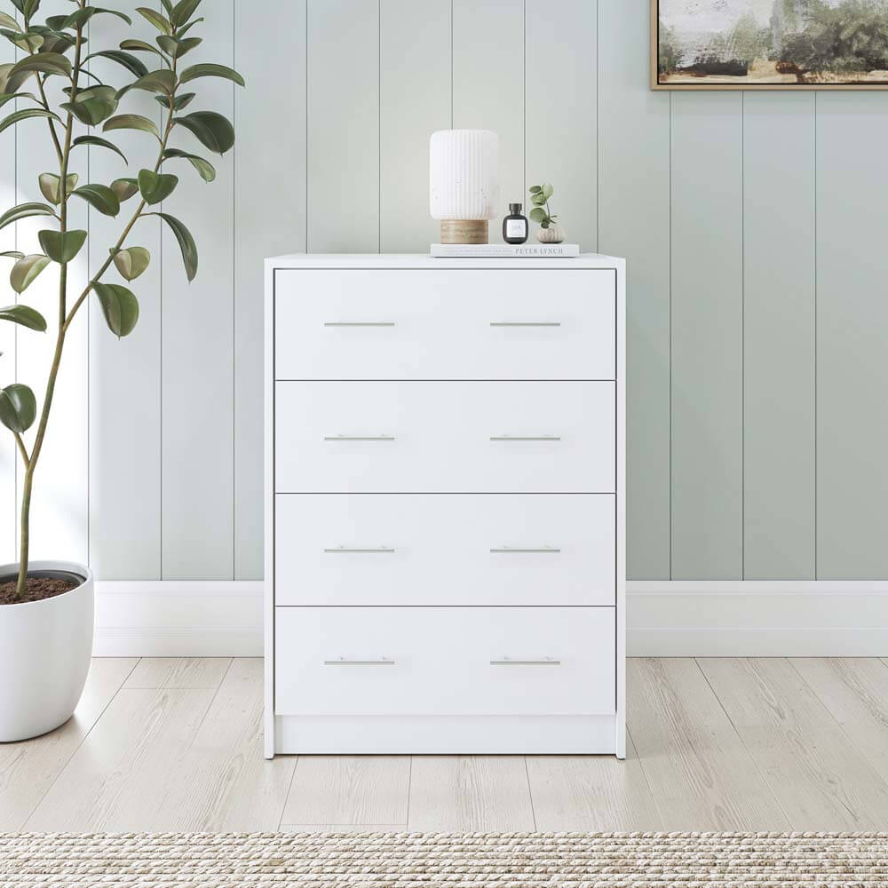 Multi-Purpose 4 Drawer Chest - White