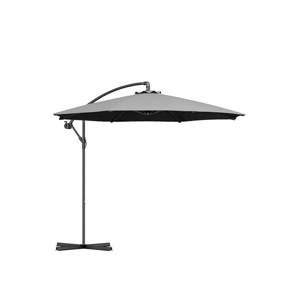 Milano Outdoor - Outdoor 3 Meter Hanging And Folding Umbrella Colour - Grey