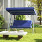 Milano Outdoor Steel Swing Chair - Dark Blue