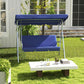 Milano Outdoor Steel Swing Chair - Dark Blue