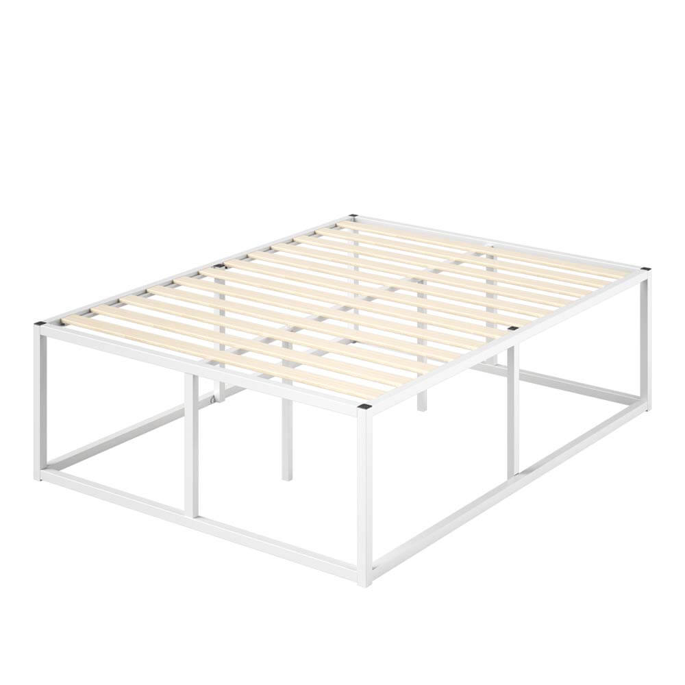 Joseph Metal High Bed Base White Double