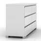 Elara High Gloss 6 Drawer Chest - White