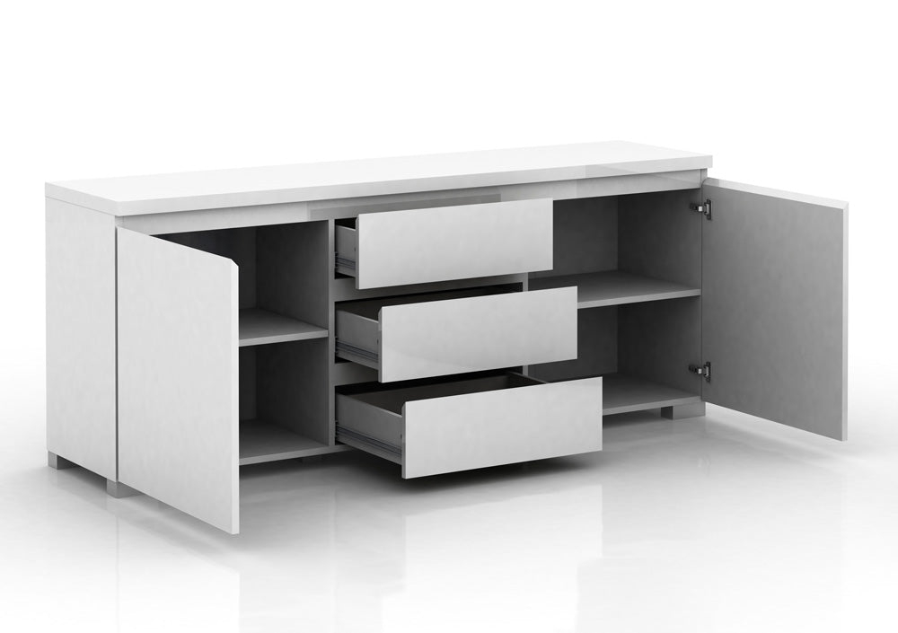 Elara High Gloss Buffet Unit - White