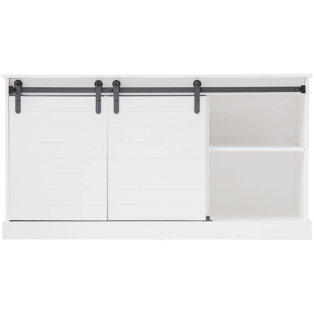 Hamptons Buffet 3 Shelf 2 Door - White