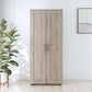 Montreal 2 Door Tall Cupboard Light Sonoma Oak