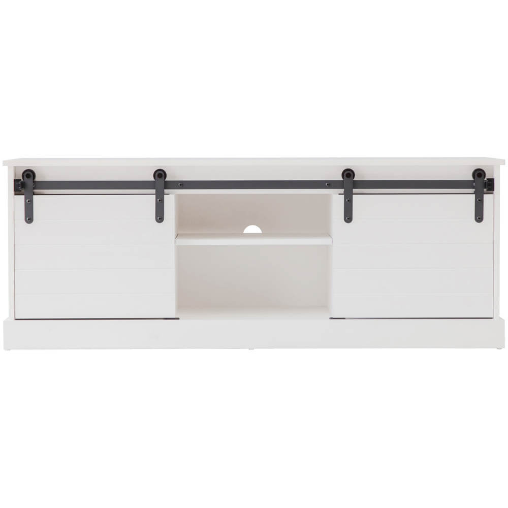 Hamptons Entertainment Unit 2 Shelf 2 Door White