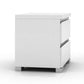 Elara 2 Drawer High Gloss Bedside Table - White