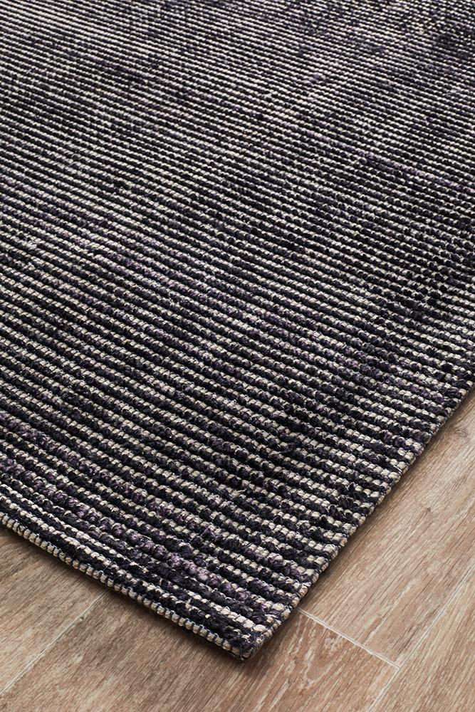 Allure Black Cotton Rayon Rug 400 x 300 CM