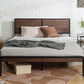 Mory Metal and Wood Bed Frame Double