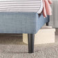 Liam Upholstered Light Blue Bed Frame Double