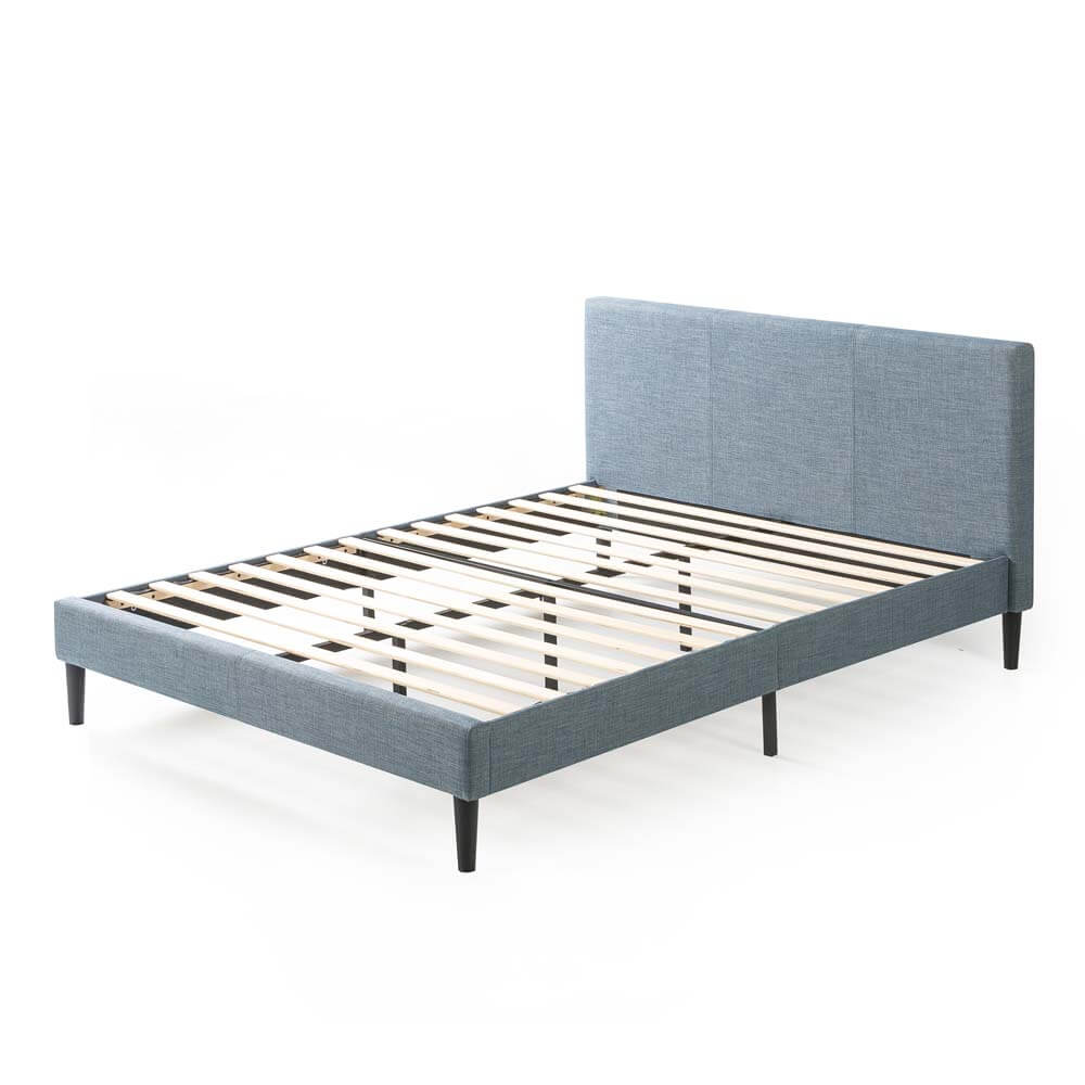 Liam Upholstered Light Blue Bed Frame Queen