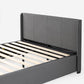 Maddon Fabric Gas Lift Storage Bed Frame Dark Grey Double