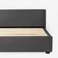 Maddon Fabric Gas Lift Storage Bed Frame Dark Grey Double