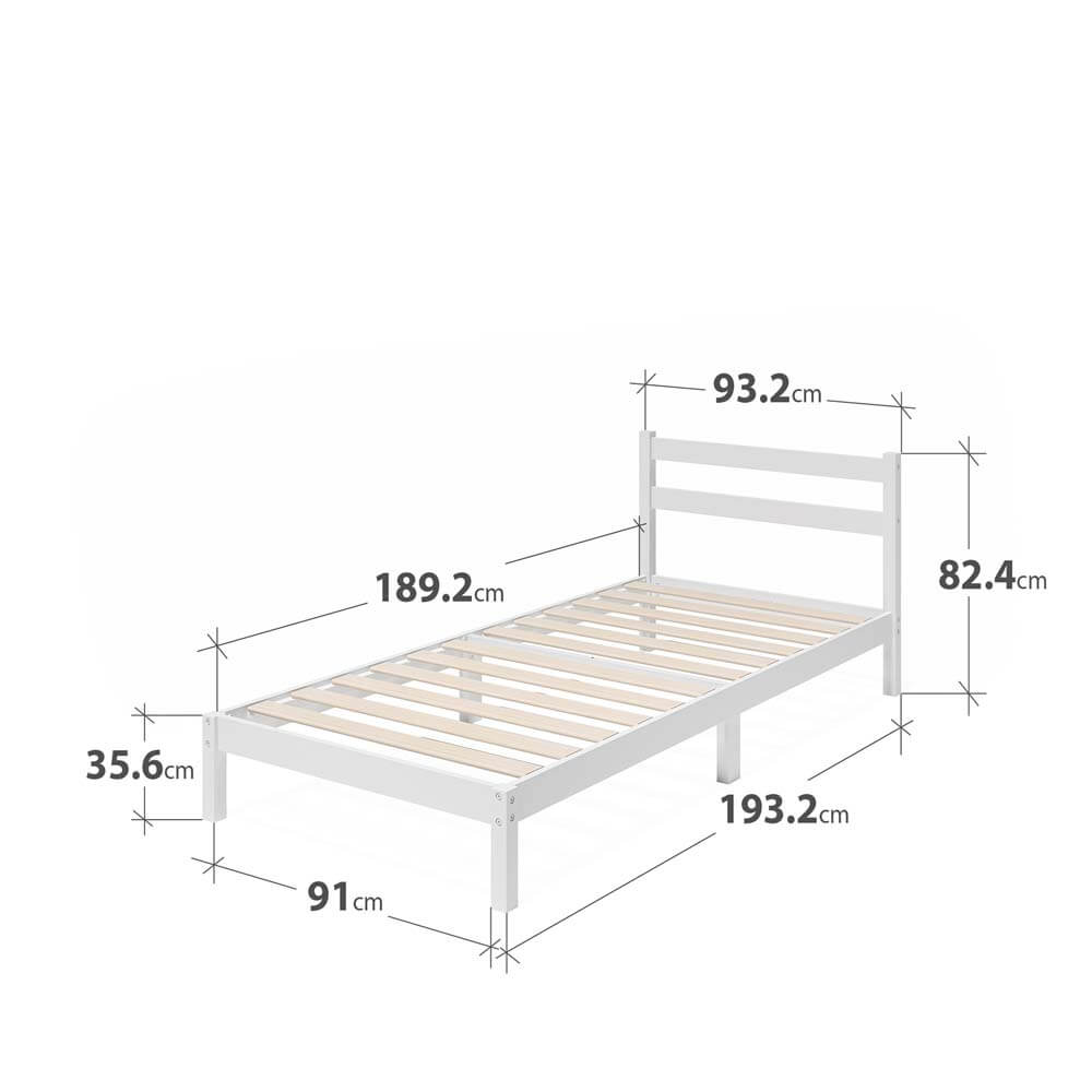 Robin Bamboo White Bed Frame Single