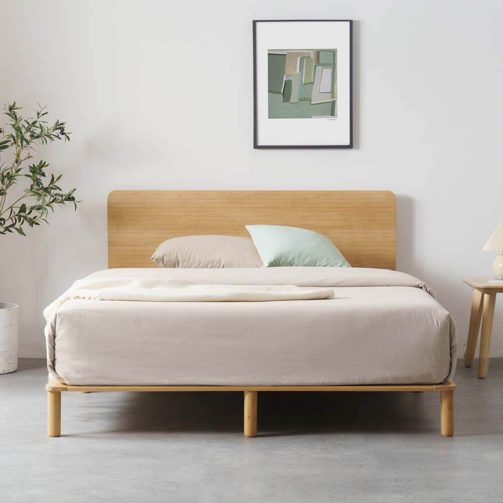 Arden Bamboo Wood Bed Frame Natural Single