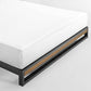 Suzanne Ironline Bamboo Wood and Metal Low Bed Base Black Single