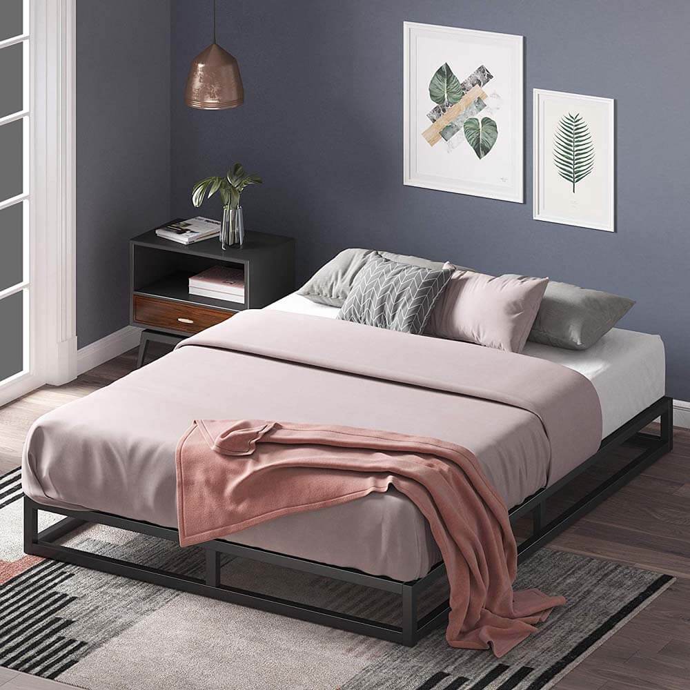 Joseph Metal Low Bed Base Black Single