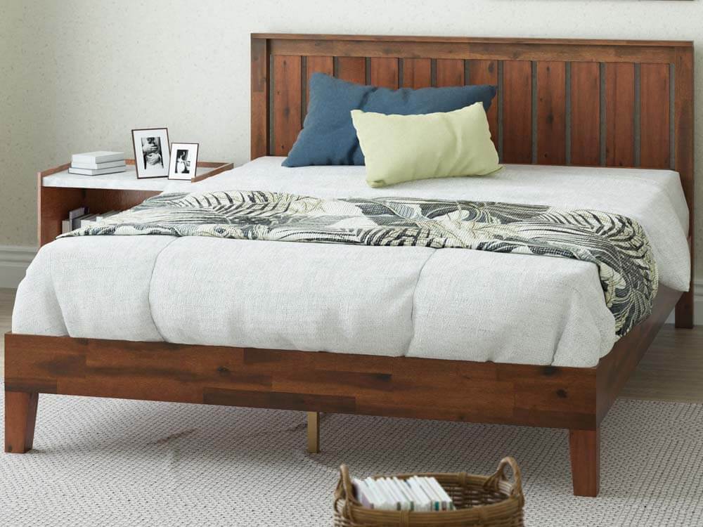 Ritzy Solid Wood King Bed Frame Antique Espresso