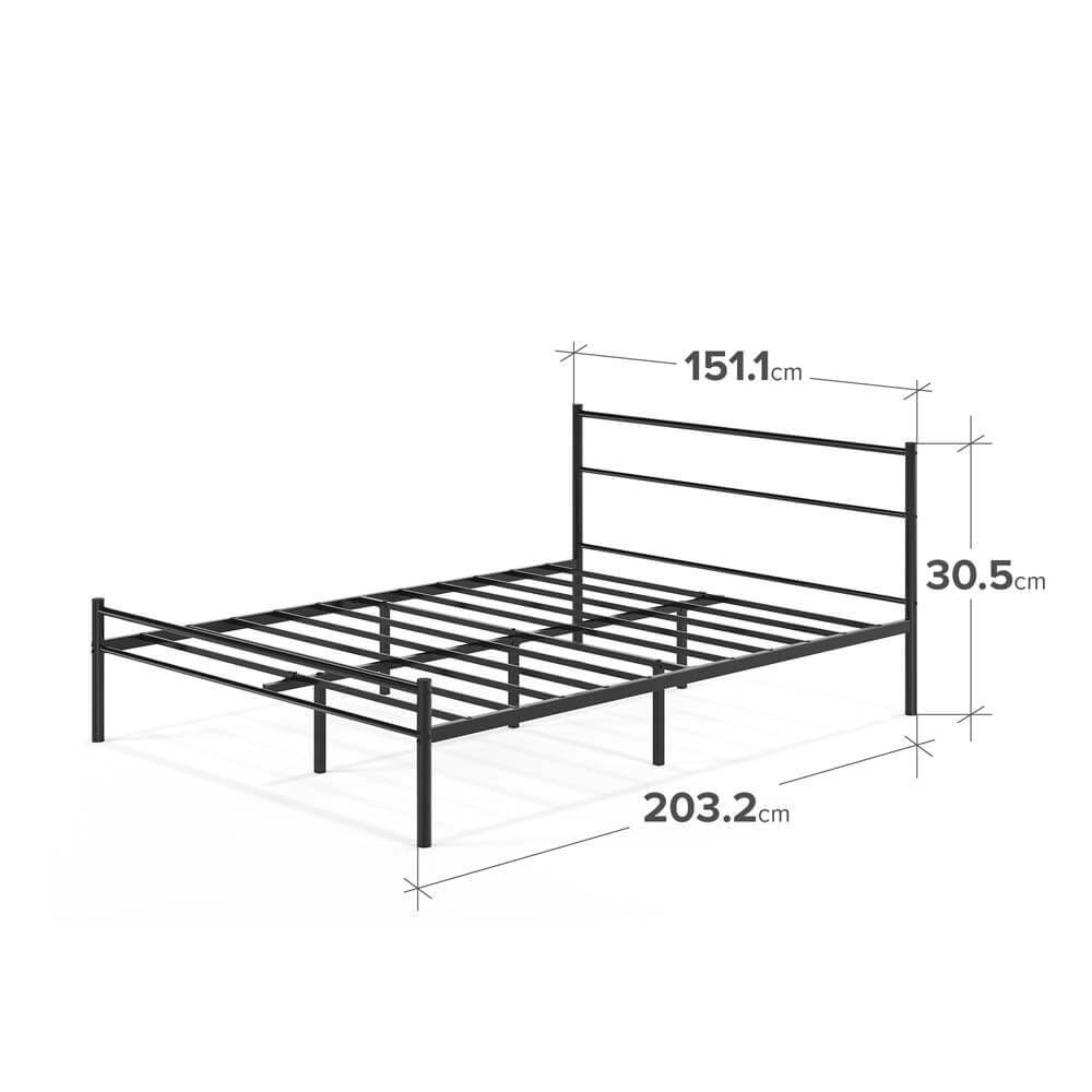 Geraldine Metal Bed Frame Black Queen