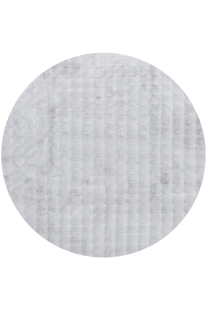 Bubble Washable Rug Silver 100 x 100 CM