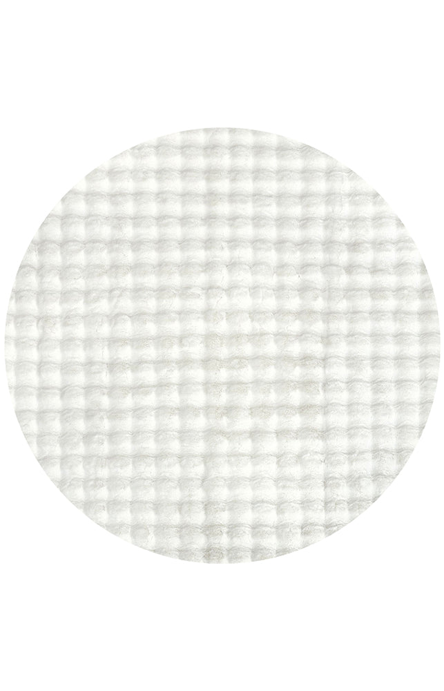 Bubble Washable Rug White 100 x 100 CM