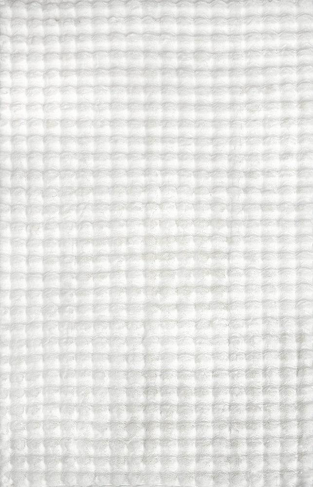 Bubble Washable Rug White 140 x 70 CM