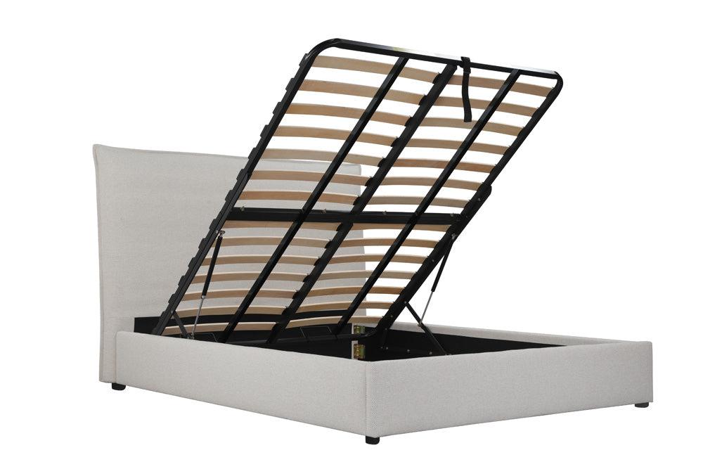 Edge Gas Lift Bed Frame Latte Queen