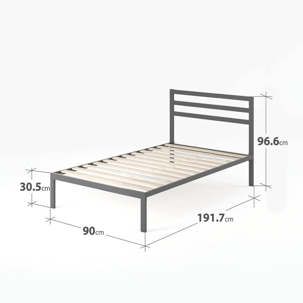 Studio Bed Frame Slate Grey Single